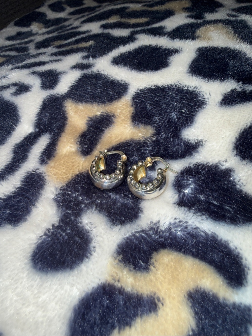 Gold-Tone Beaded Hoop Earrings - Women Jewelry